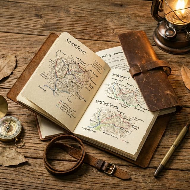 Trekking Journal with Nepal Maps
